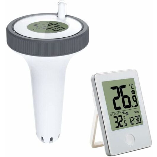 1 electronic water thermometer, IPX7 waterproof sensor, LCD display for pool/aquarium/spa