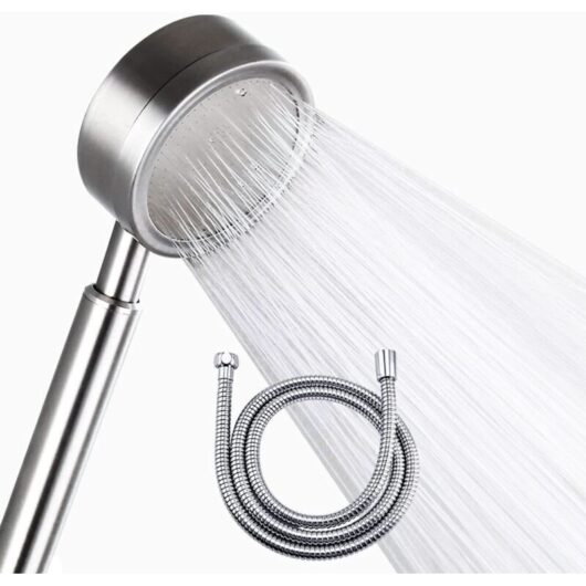 1 stainless steel pressure shower head, 42% water saving, 1.5m hose, bathroom