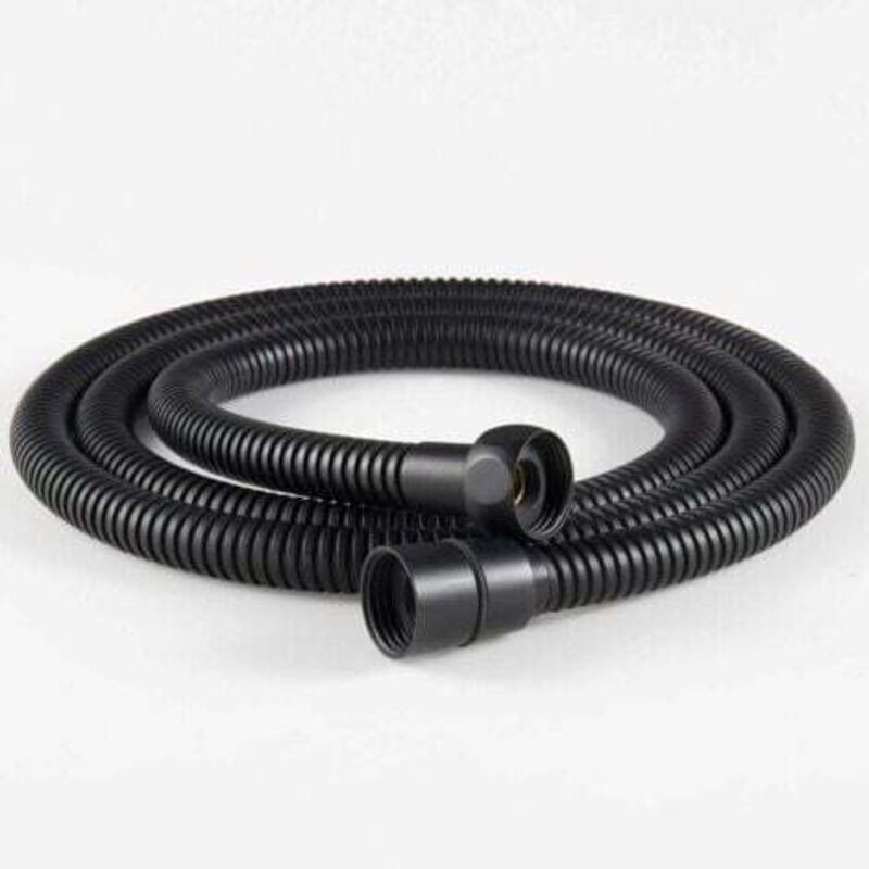 1.5m Stainless Steel Flexible Shower Hose, Brass Fittings, Anti-Kink Shower Head Hose, Flexible Shower Hose - Black, 1 Piece