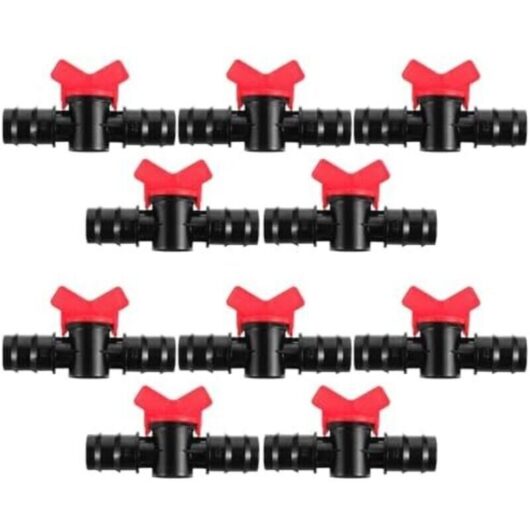10 Pieces Straight Capillary Valve, Watering Valve, Plastic Irrigation Valve, Hose Accessories, Irrigation Fittings, Drip Irrigation Valve