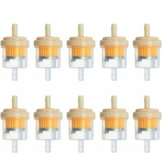 10-piece magnetic cartridge filter, used to remove impurities from gasoline, fast fuel filter suitable for motorcycles, lawnmowers, and lawn tractors.