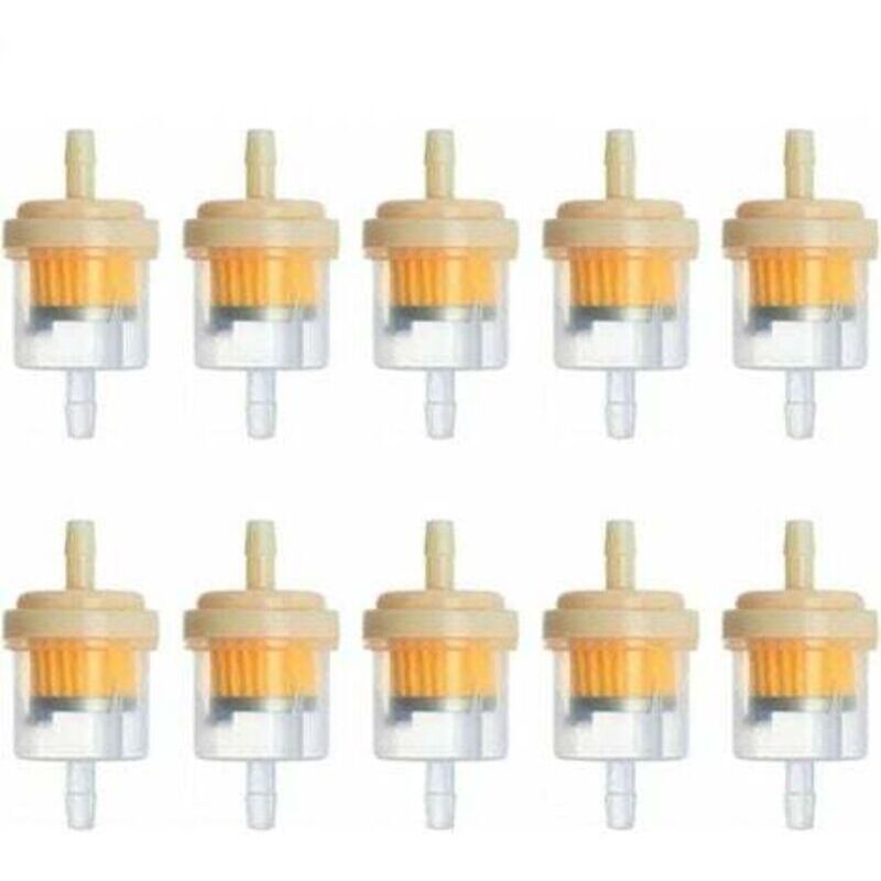 10-piece magnetic cartridge filter, used to remove impurities from gasoline, fast fuel filter suitable for motorcycles, lawnmowers, and lawn tractors.