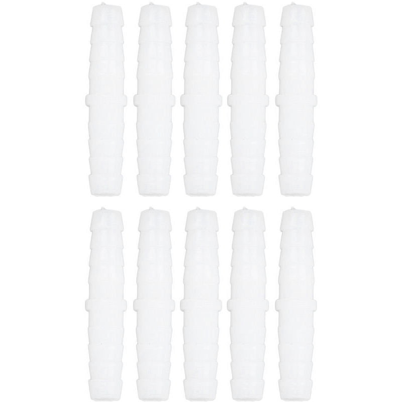 10 pieces plastic hose barbed straight fitting equal barbed splicer mender joint union adapter 6-6mm
