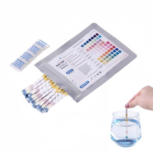 100 pcs 9-in-1 test strips for drinking water, analyzes lead, nitrate, pH, nitrites, chlorine, hardness, reliable tester for home and office