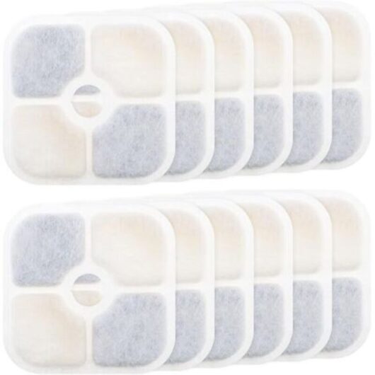 12-Piece Water Fountain Filters - for Catit PIXI 43717 - Activated Carbon Filter - High Quality - Purifying - Refill - Pet Fountain Filters