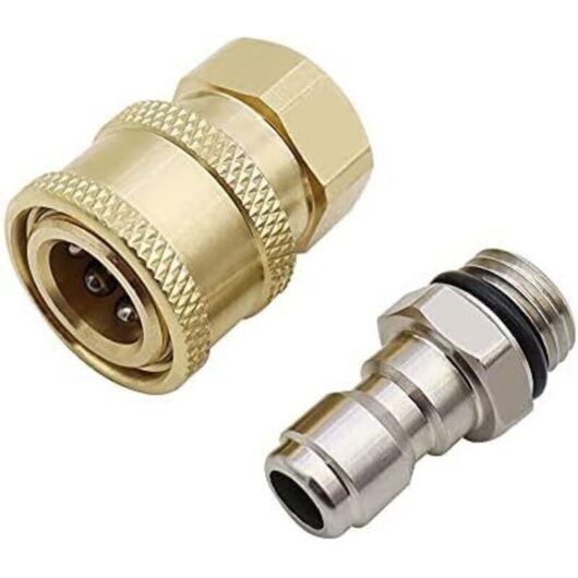 1/4'' High Pressure Washer Quick Connector Brass High Pressure Washer Fitting Adapter High Pressure Washer Couplers for High Pressure Water Gun.