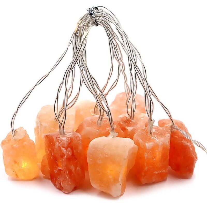 1M 10 led Himalayan Salt String Light USB Pink Salt Lamp Fairy Lights LED String Lights Fairy Salt For Bedroom Christmas Decorations Lights