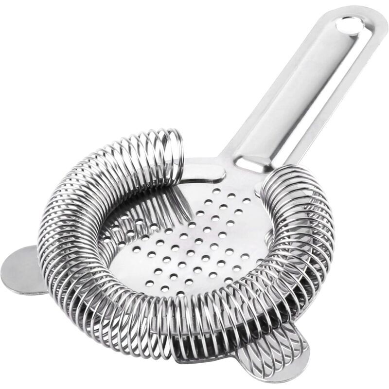 2-Piece Silver Hawthorn Cocktail Strainer, Stainless Steel Bar Strainer, Professional Strainer for Commercial or Home Bartending