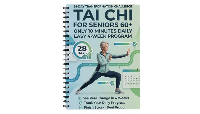 28-Day Tai Chi Challenge Log for Seniors