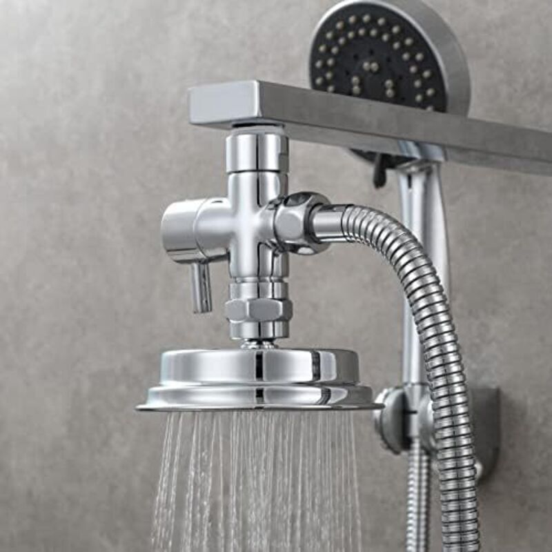 3-way solid brass valve G1/2" Shower Head Shower Components Universal Fitting Chrome DSF007