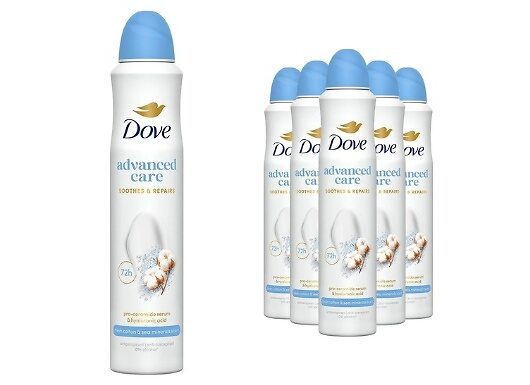 6-Pack Dove Advanced Care Anti-Perspirant - Fresh Cotton & Sea Minerals!