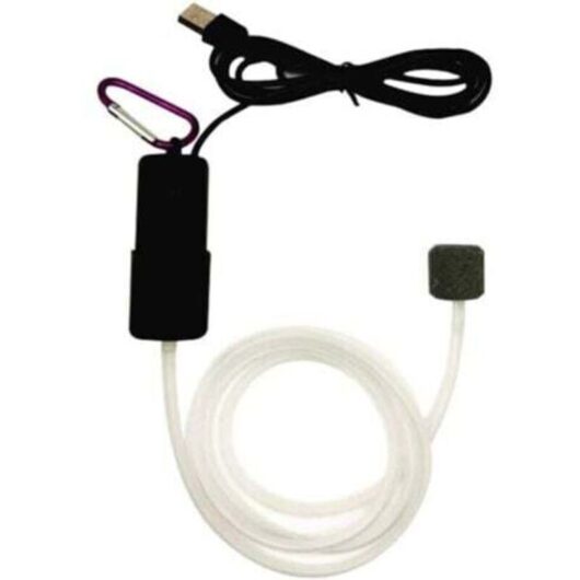 (Green) Mini USB Aquarium Air Pump, Ultra-Quiet Oxygen Pump, Small Aquarium Oxygen Generator with Air Stone and Silicone Tubing