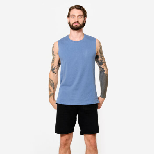 Men's Stretchy Fitness Tank Top - Comet Blue