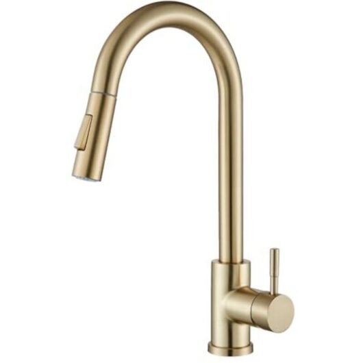 [NEVER USED] Kitchen Tap, Stainless Steel Black Sink Tap with Pull-Down Sprayer Hose Single Hole,360° Swivel Kitchen Mixer Taps with 2-Mode
