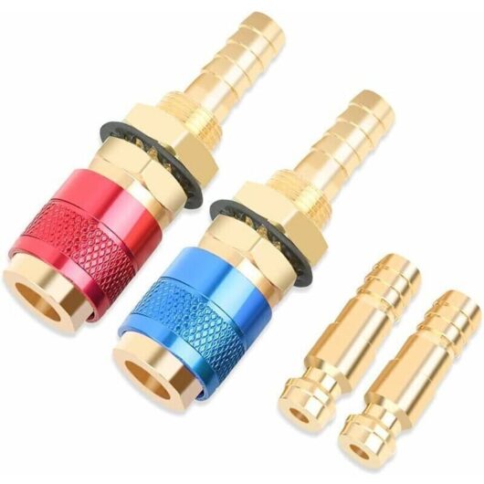 [NEVER USED] Quick Connect Oxygen Acetylene Torch, 2 Pieces 8mm Welding Gas Adapter, Gas Fitting Quick Connectors, Quick Gas Connection Fittings for