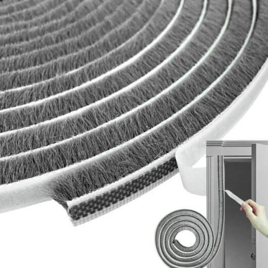 [NEVER USED] Sliding Door Brush Seal, 9x5 Adhesive Door Seal, Self-Adhesive Dustproof Brush Strip Suitable for Insulation and Wind Protection