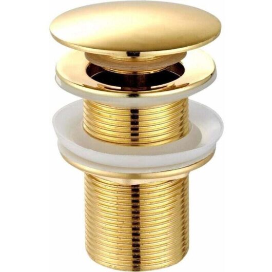 [NEVER USED] Universal waste fitting for washbasins and sinks - Modern pop-up Click Clack valve - Drain fitting with overflow, brass, stainless