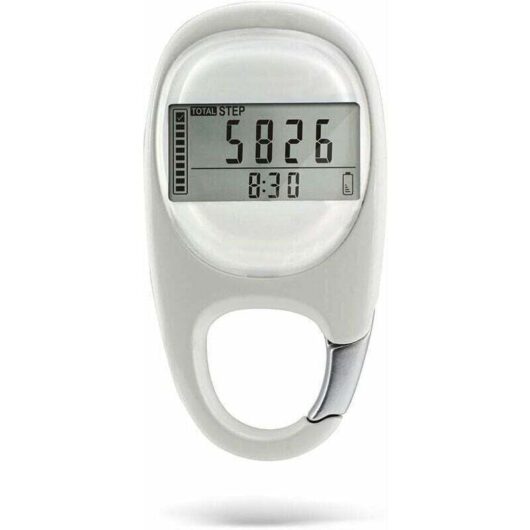 Pedometers for walking, step counter with carabiner, simple 3D digital pedometer for exercise, walking distance tracking, steps and distance,