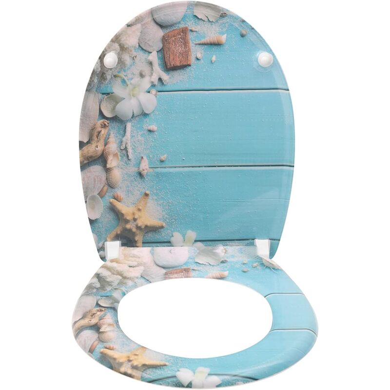 WOLTU Toilet Seats Soft Close Easy Cleaning Loo Seat with Adjustable Hinges Sand