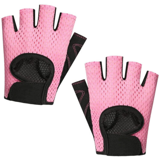 Weightlifting gloves for men and women, lightweight and breathable with padding, fingerless pole dance gloves.