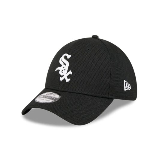 White Sox MLB Evergreen Black 39THIRTY Stretch Fit Cap New Era Cap adult unisex