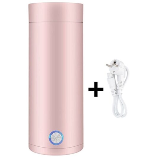 X Mini Travel Kettle, 400 ml Small Stainless Steel Kettle, Pink, 3-in-1 Electric Cup, Suitable for Tea, Milk and Coffee