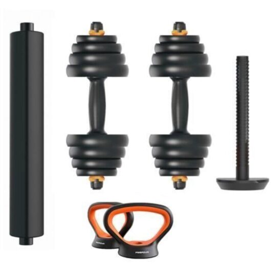 Xiaomi Fed V2 30 kg dumbbell + bar + kettlebell kit - black/orange - TU