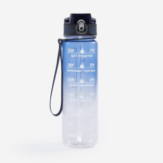 1 Litre Fitness Water Bottle Motivation - Blue