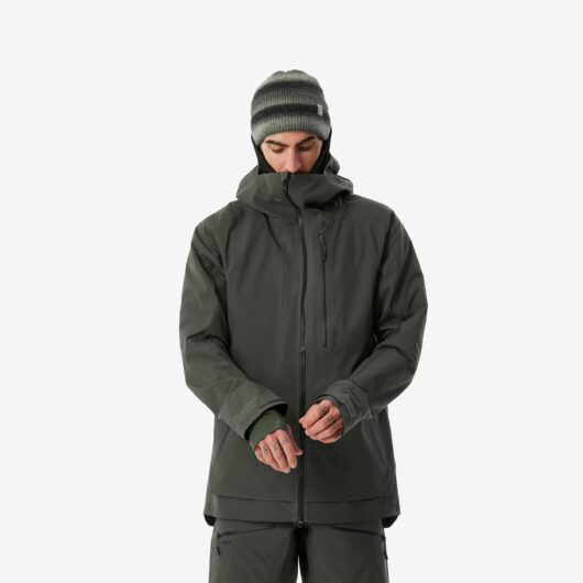 Men's Warm And Breathable Ski Jacket - Fr500 - Dark Green