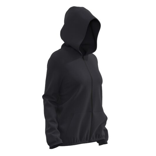 Women's Fitness Zip-up Sweatshirt 100 - Black