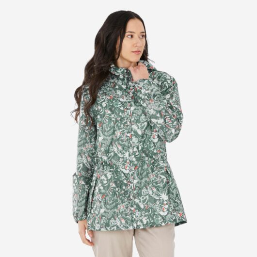 Women's Water-repellent - Windproof Hiking Jacket - Raincut Full Zip - Green