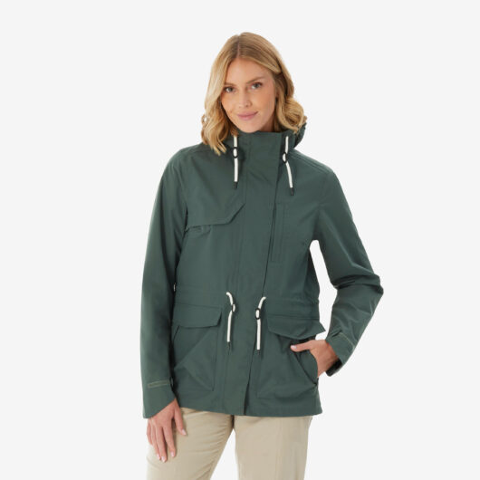 Women's Waterproof Hiking Parka - Nh500 - Green