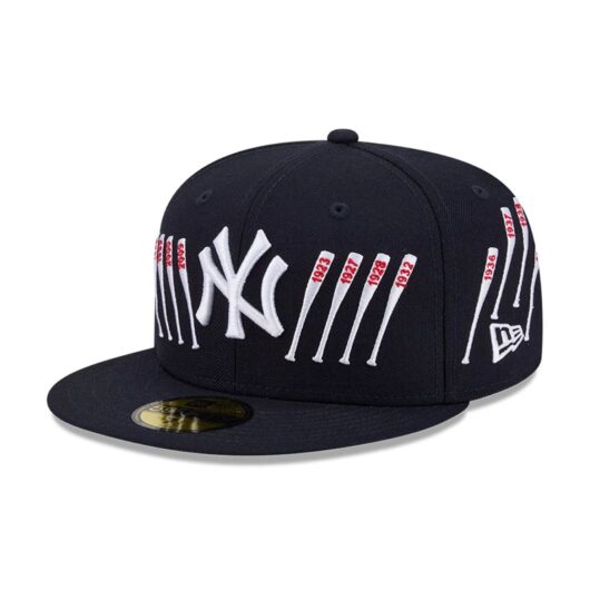 Yankees MLB X Spike Lee Baseball Bats Navy 59FIFTY Fitted Cap New Era Cap adult unisex